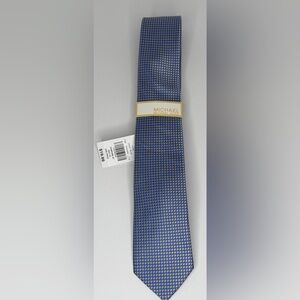 Michael Kors- Men's 100% Silk Neck Tie - Blue and Yellow